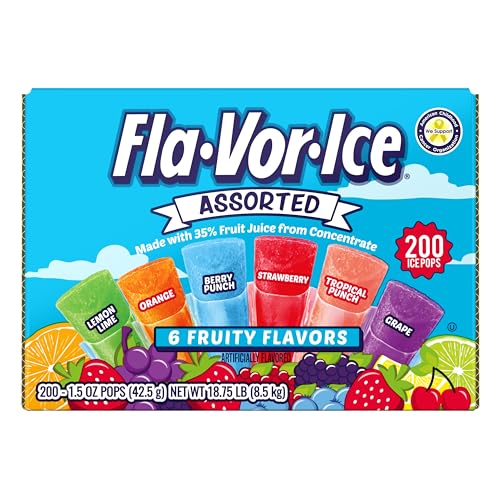 Flavor Ice Assorted Freezer Pops , 200 CT