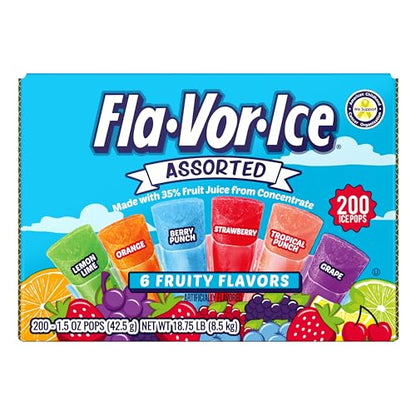 Flavor Ice Assorted Freezer Pops , 200 CT